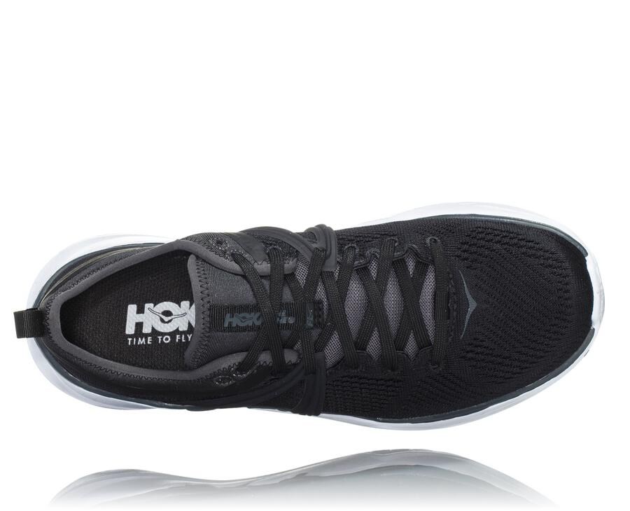 Hoka One One Running Shoes Womens Black/White - Tivra - 64180TCZO